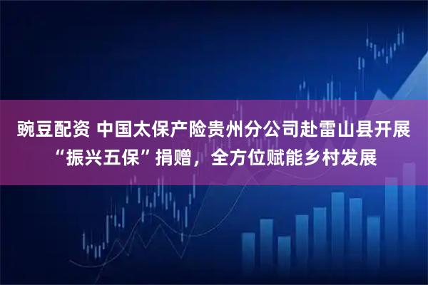 豌豆配资 中国太保产险贵州分公司赴雷山县开展“振兴五保”捐赠，全方位赋能乡村发展